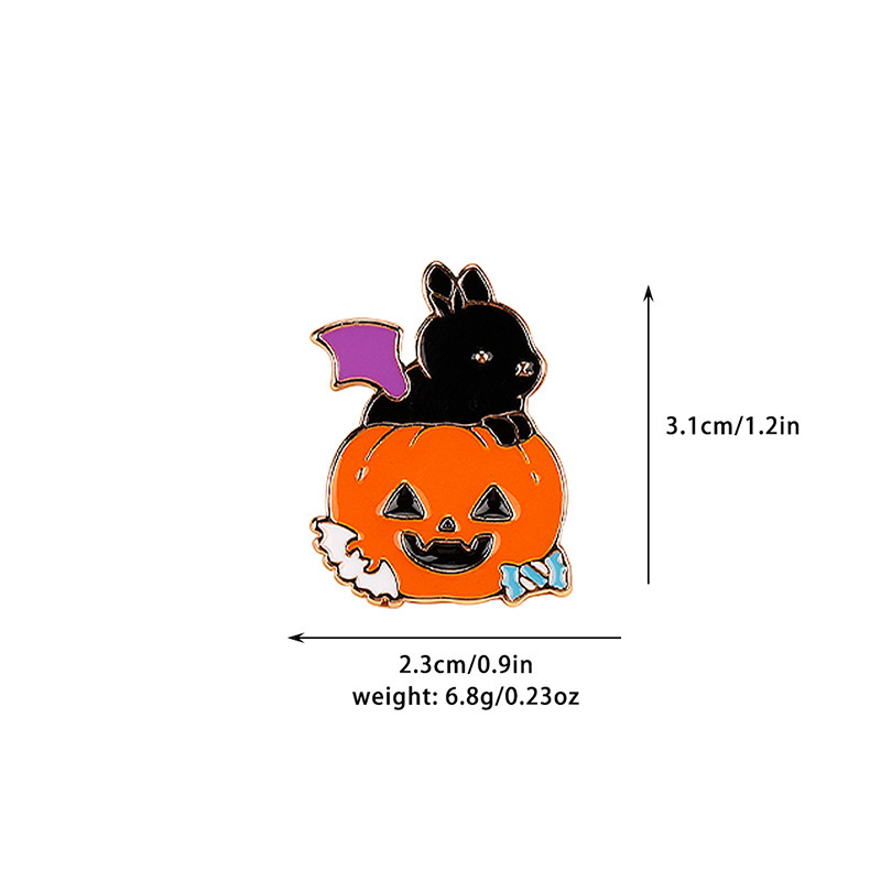 Title 1, Party Haunted House Bat Pumpkin Brooch Decorati...