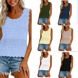 Women's Spring And Summer Cutout Knit Vest