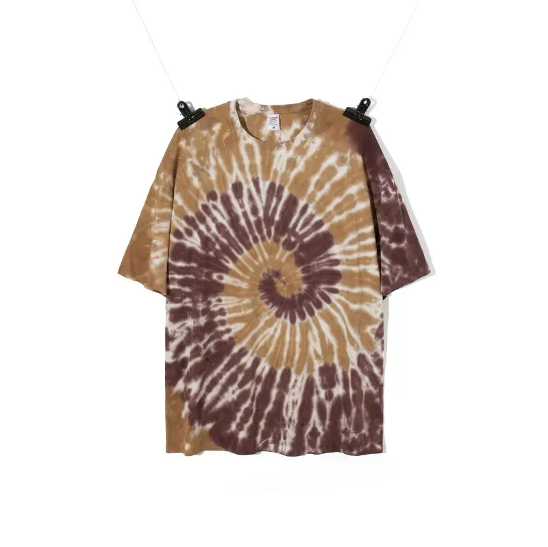 Psychedelic Contrast Color Tie-dye Loose Short Sleeves