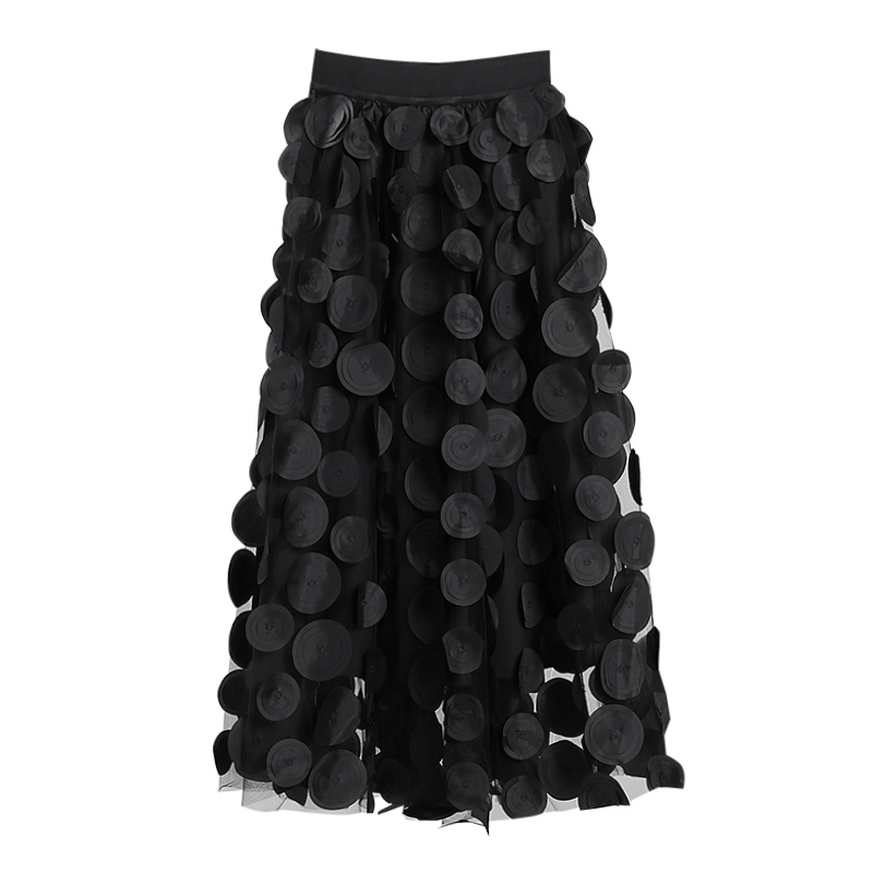 Retro A-line Skirt Large Hem Skirt Design Sense