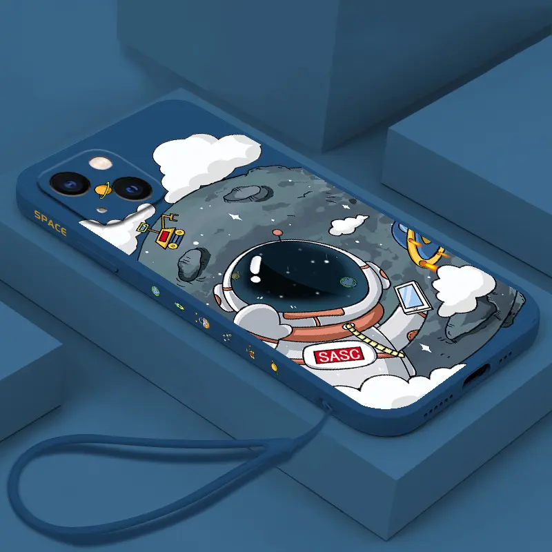 Rubik's Cube TPU Phone Case Side Astronaut