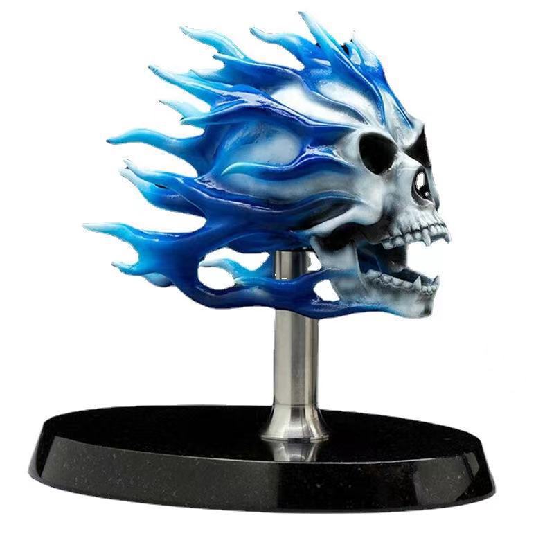 Glowing Flame Skull Resin Ornament Halloween (1color)