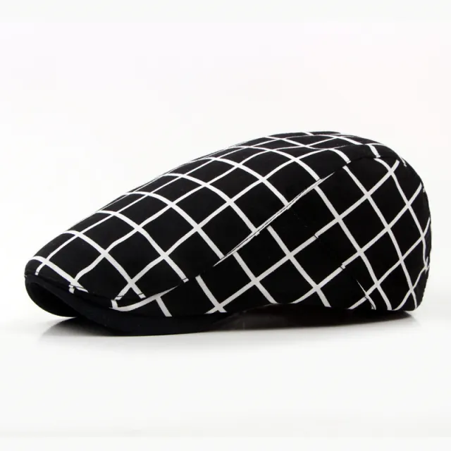 New Retro Classic Plaid Beret Black - Shop at LoveMi