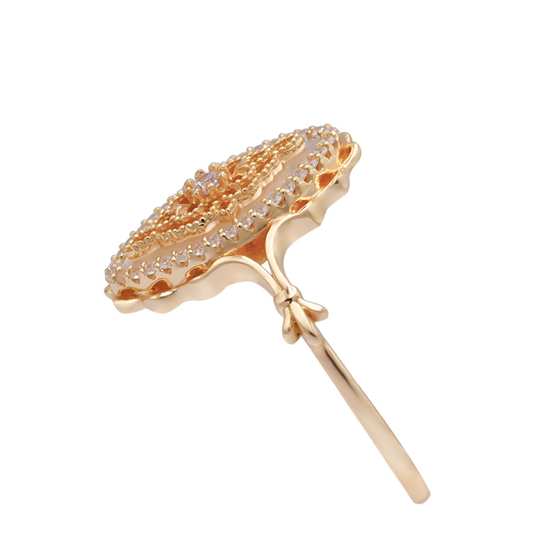 Natural White Shell Vintage Style Ring