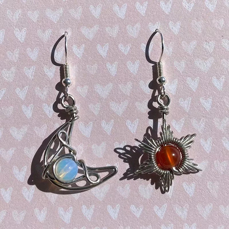 Bohemian Wind Sun Moon Earrings