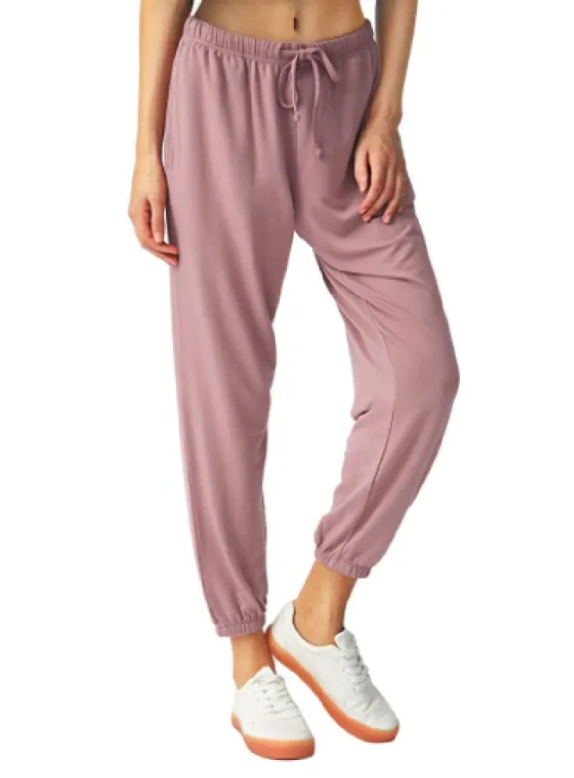 Loose Casual Sports Trousers With Drawstring Drawstring Pink - Shop at LoveMi