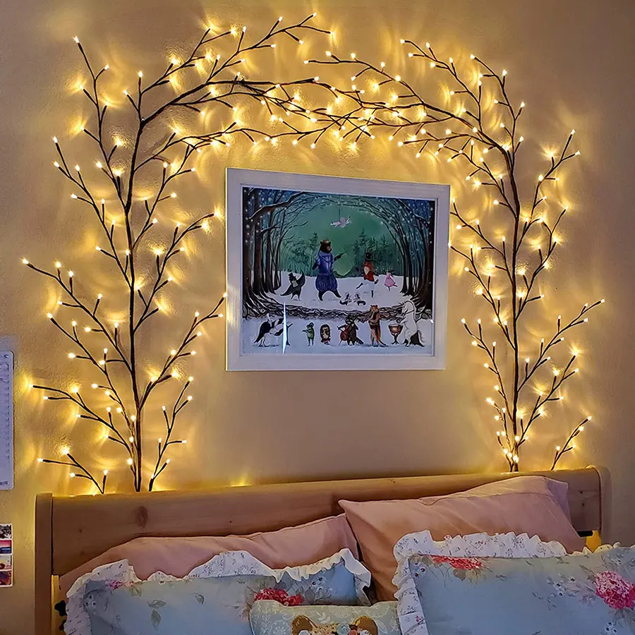 Vines with Lights Christmas Garland Light Flexible DIY Willow