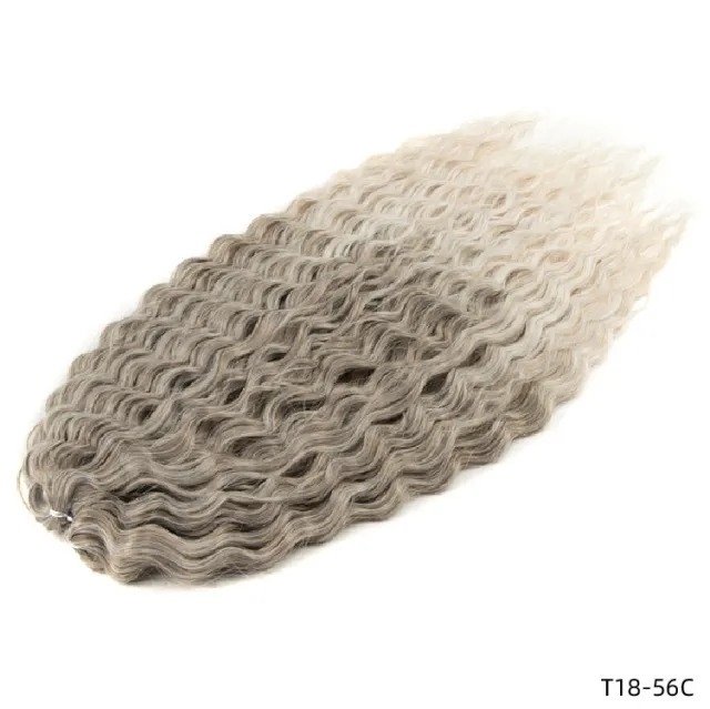 Chemical Fiber Water Ripple Crochet Curls Hair Extensions T18 56C - Shop at LoveMi