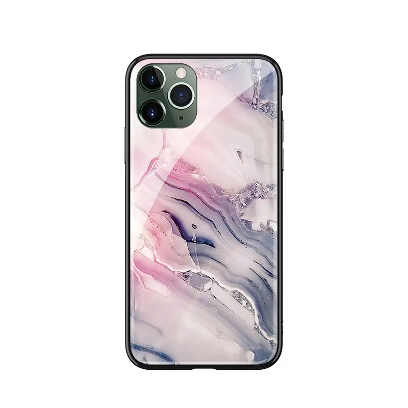 Simple And Fashionable Marble Glass Phone Case