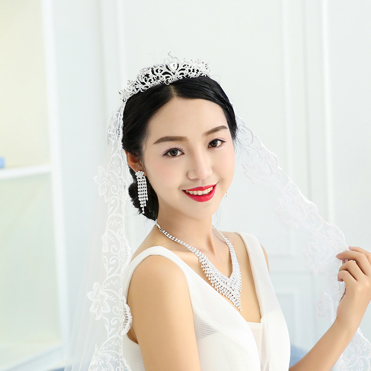 European And American Rhinestone Claw Chain Large Necklace Two-piece Accessories — foto 4