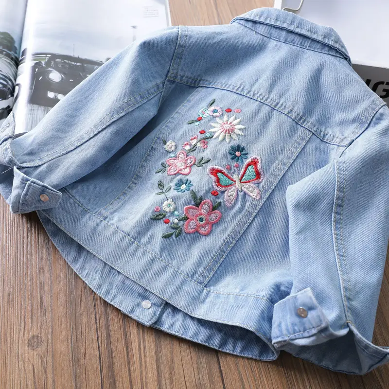 Korean Version Denim Jacket Children's Embroidered  Baby