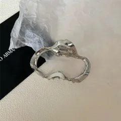 Simple And High-end Line Grab Clip Large - Silver - View 1