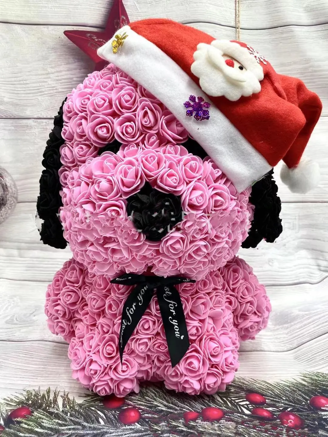 Valentine's Day Rose Pug Soap Flower Creative Gift Rose Bear Dog – image 5