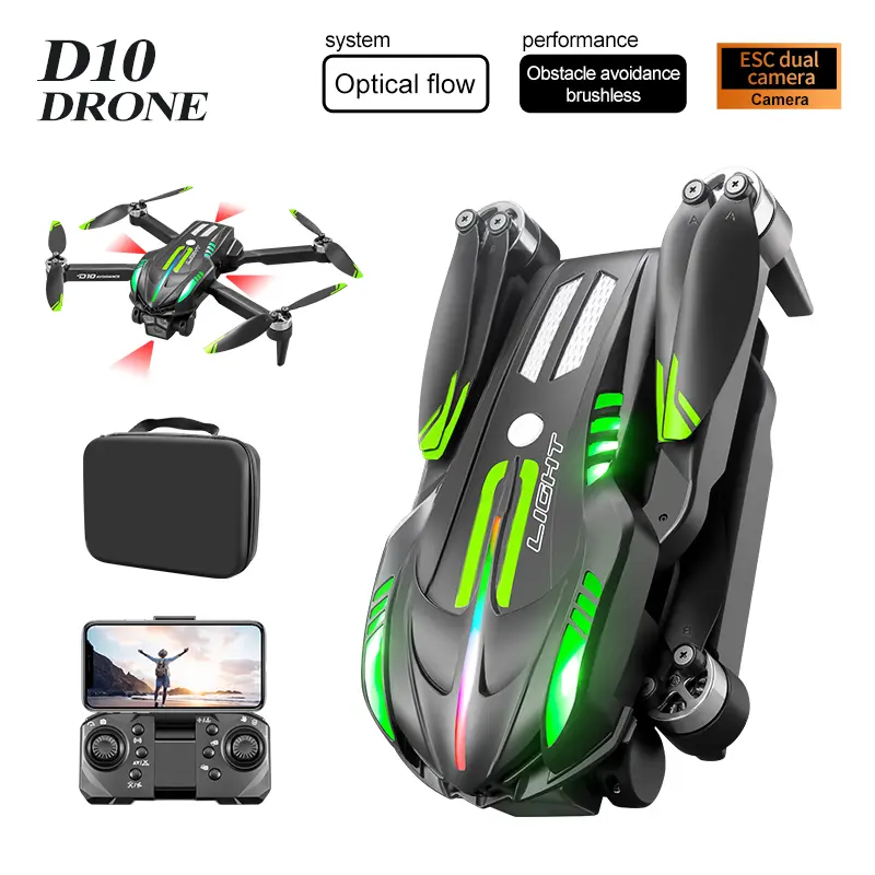 D10 Black Single Electric Drone