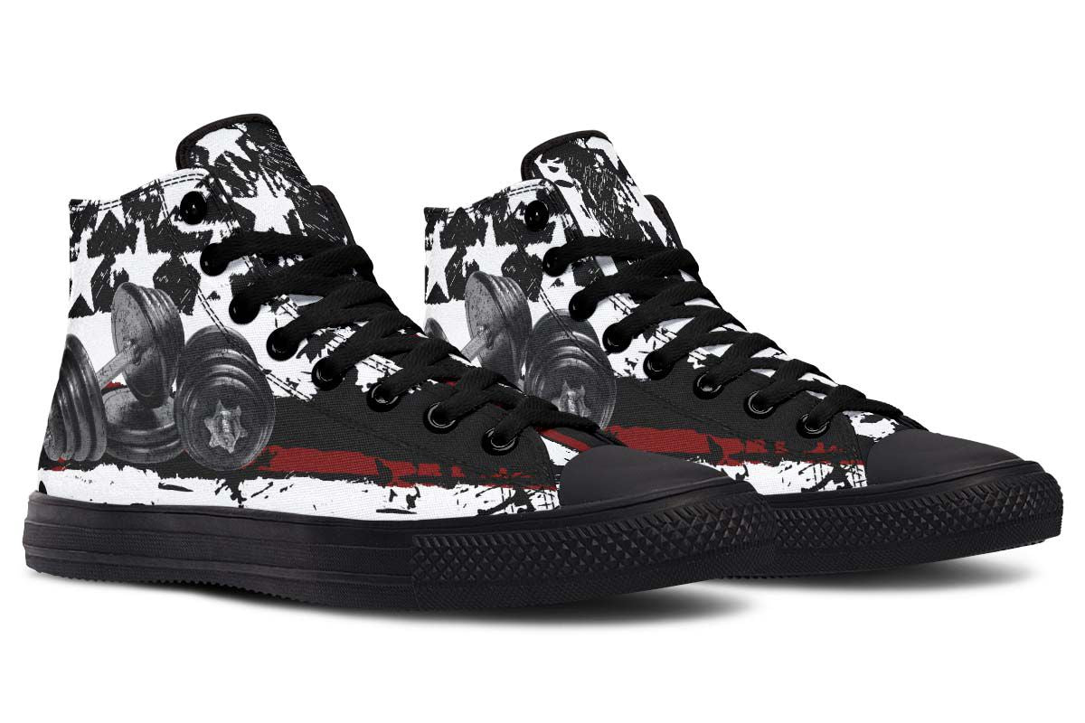 Men's And Women's Fashion Color Printing High-top Canvas Shoes