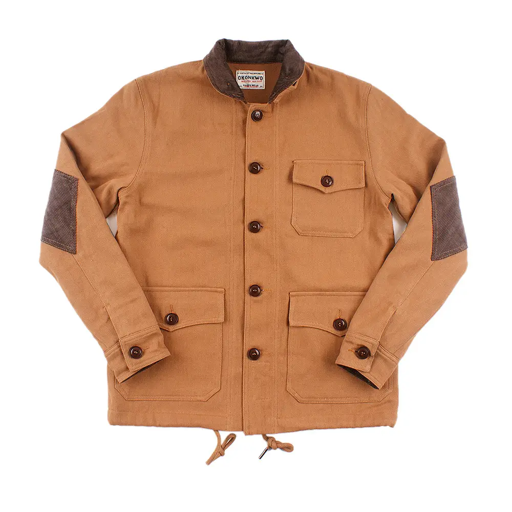 Corduroy Retro Military Style Multi-pocket Tooling Jacket
