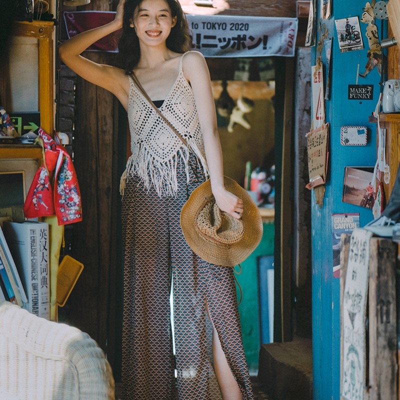 Title 4, Top femme en crochet ajouré avec pompons, gilet...