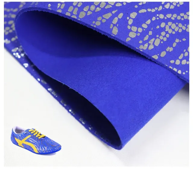 1.4mm Hot Silver Suede Microfiber Kung Fu Shoes Sweat Wadding Breathable Leather Blue - Shop at LoveMi