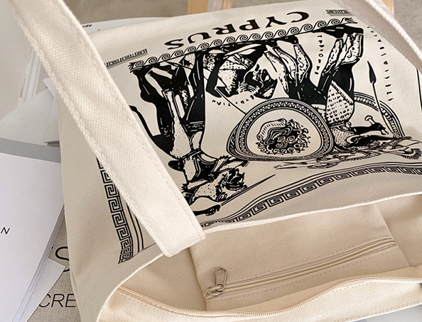 Vintage Art Illustration Ladies Canvas Bag