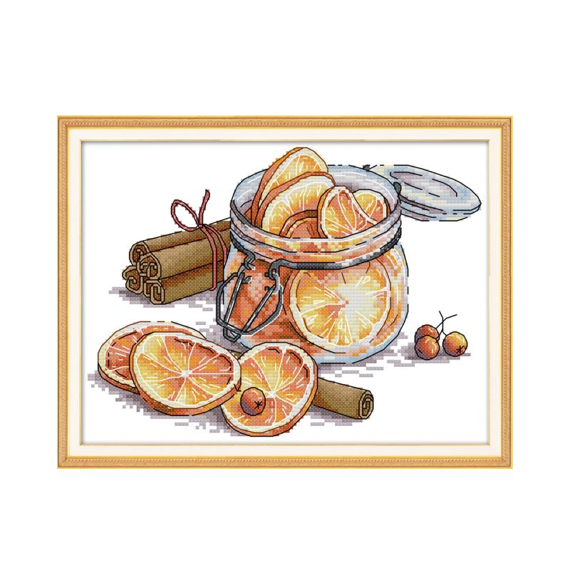Cross Stitch RS Pure Cotton Material Pack Living Room Decoration Lemon Jar — image 1