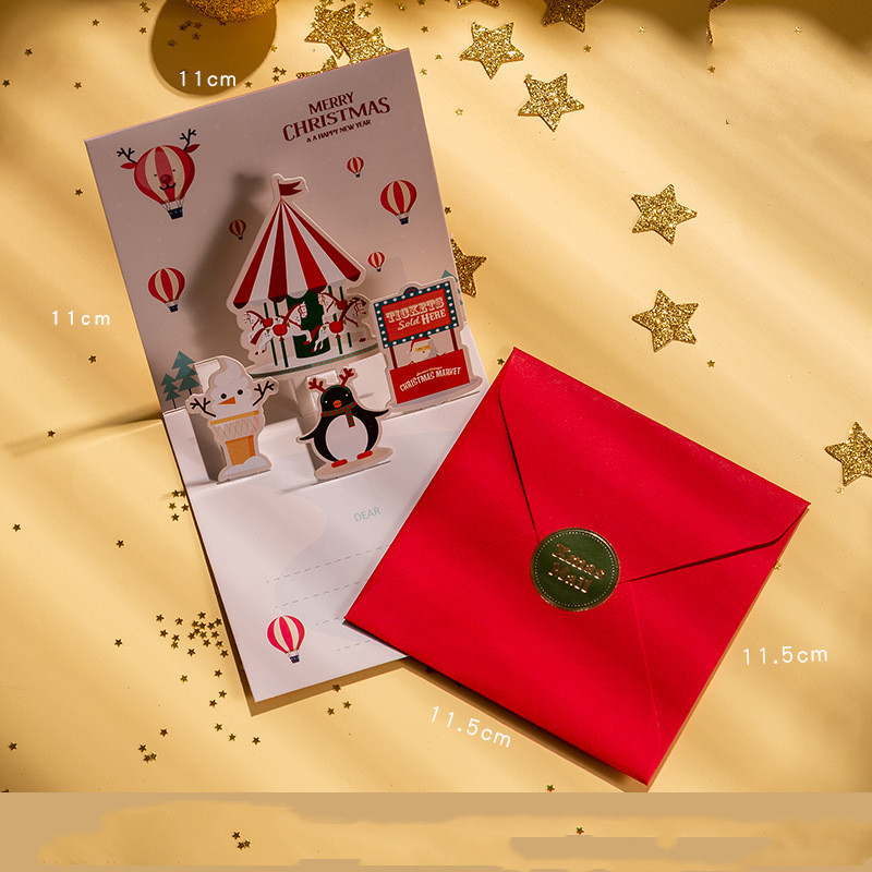 Three-dimensional Hot Stamping Christmas Card Envelope