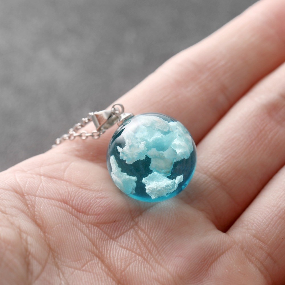 Cloud Transparent Ball Necklace Luminous Design Necklace Novelty Jewelry
