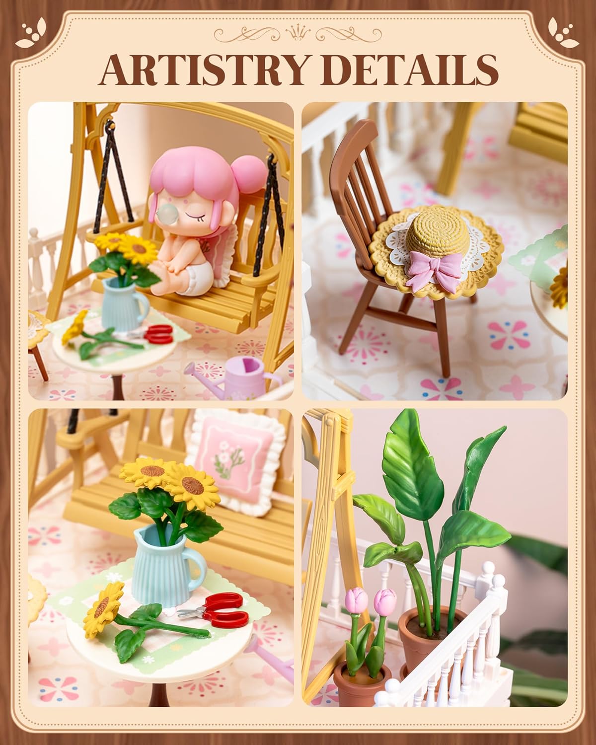 Rolife Super Creator Series Roof, Dust Proof Door, For Mini House DIY Kits, Dustproof Design, Compatible With Multiple Themes