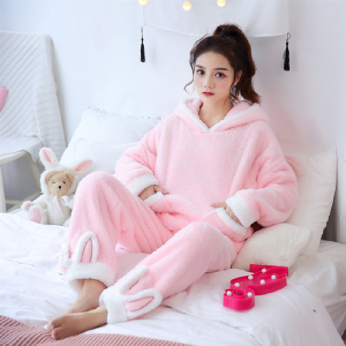 Title 2, Hooded Plush Padded Warm Home Service Suit