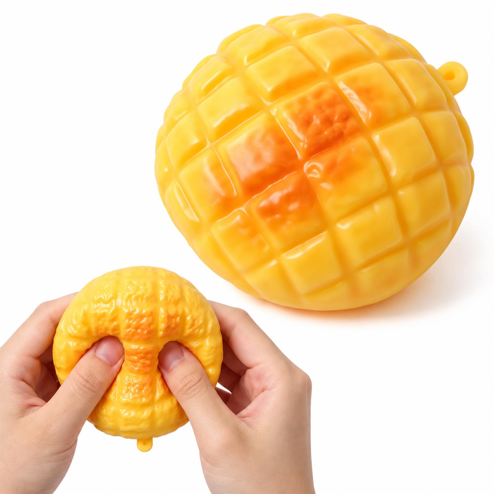 Crunchy Pineapple Bun ,ASMR , Squishy Toys For Adult Crunchy  Crunchy Pineapple Squishy Toy,Relieve Anxiety,Asmr Bead Filled,Fruit Squeezing Fun