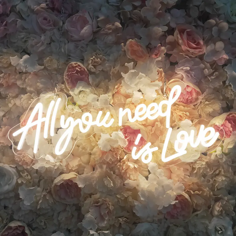 In the Bedroom with LED Neon Sign