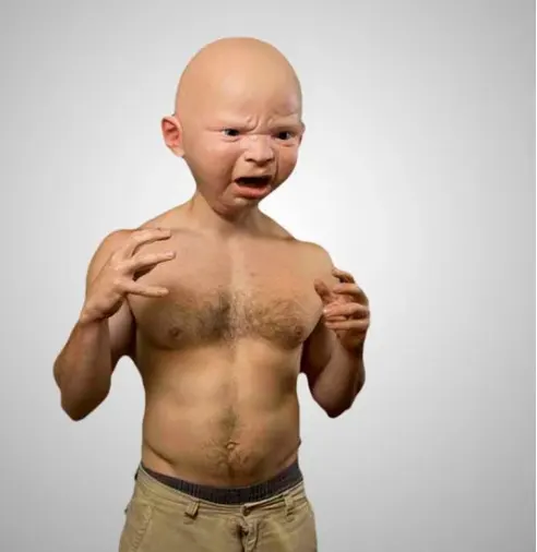 Crying Mask Funny S Y Angry Baby Face Latex