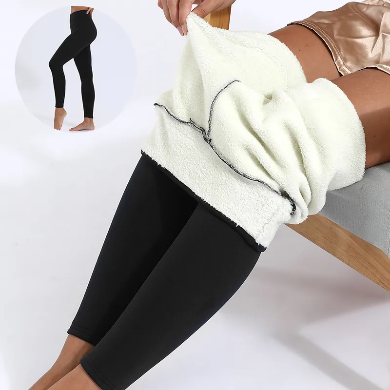 Winter Leggings Warm Thick High Stretch Lamb Cashmere Leggins