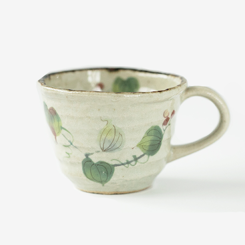 Meinong Roast Pottery Grape Flower Coffee Cup And Dish Set