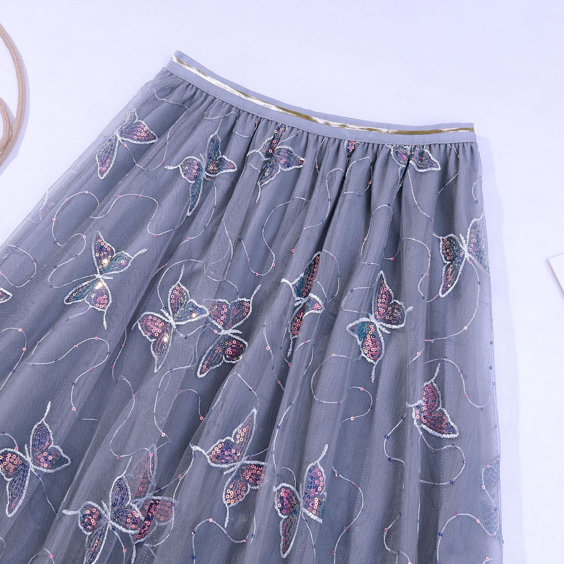 Title 4, Sequin butterfly pleated skirt, a stylish and s...