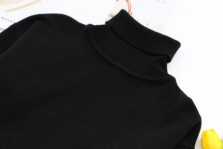 Oversized Sweater Mid-Length Winter High-Necked Stretch Knit Bottoming Shirt