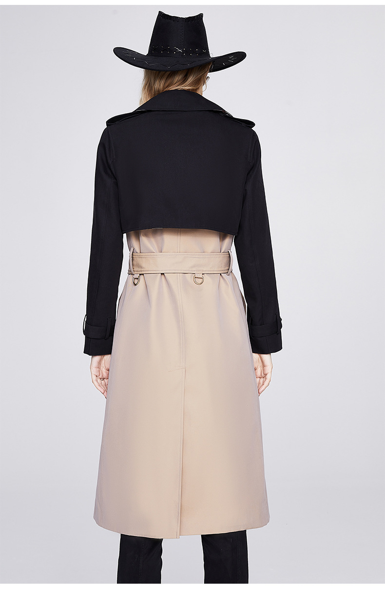 Women's Autumn Lace-Up Double Breasted Urban Casual Long Trench Coat