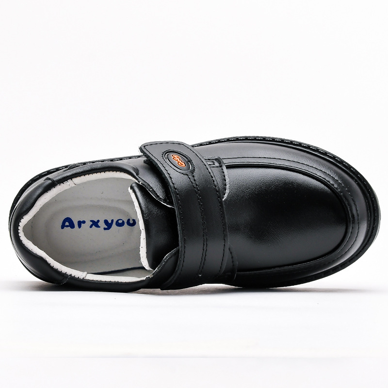 Boys Black Leather Toe Top Layer Cowhide British Soft Sole — foto 4