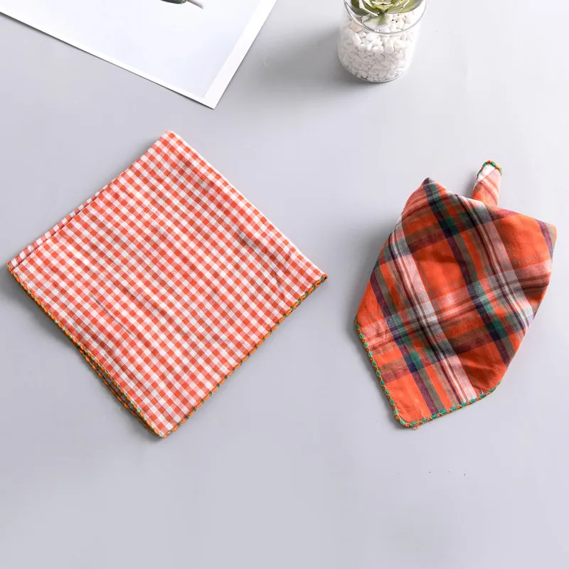 Dog Turban Birthday Gift Water Bib Double-sided Turban - Orange