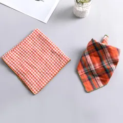 Dog Turban Birthday Gift Water Bib Double-sided Turban - Orange - View 1