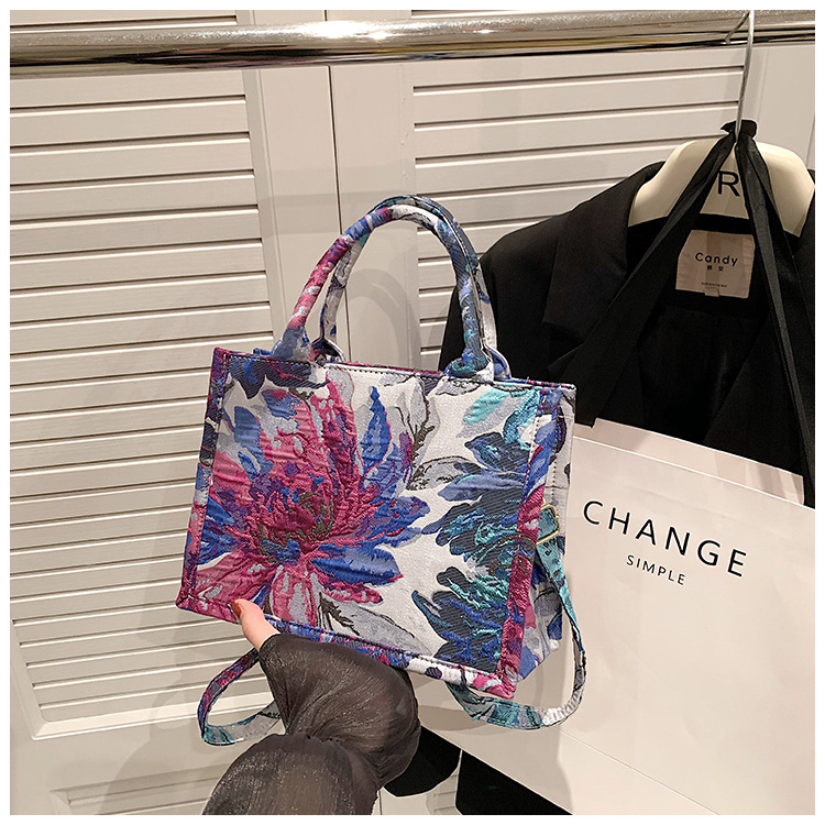 Textured Oil Painting Crossbody Bag For Women Red - Shop at LoveMi