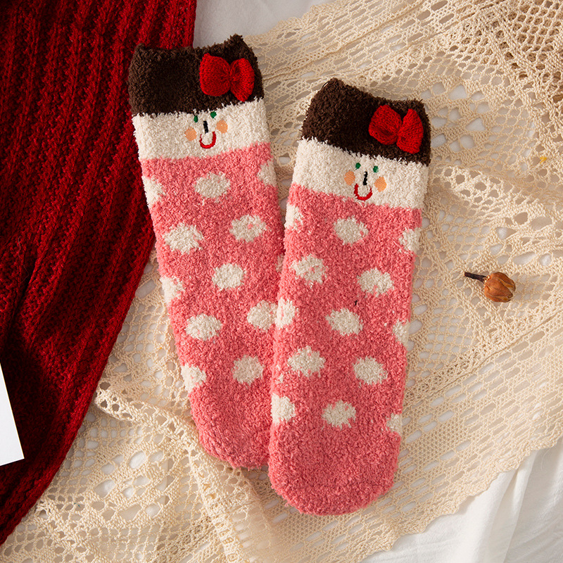 Title 16, Coral fleece Christmas socks in tube socks