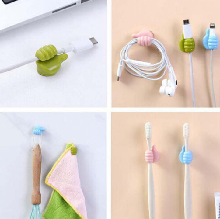 12 24 Pcs Clip Handy Holder Self-Adhesive Wall Thumb Hooks NEW — image 11