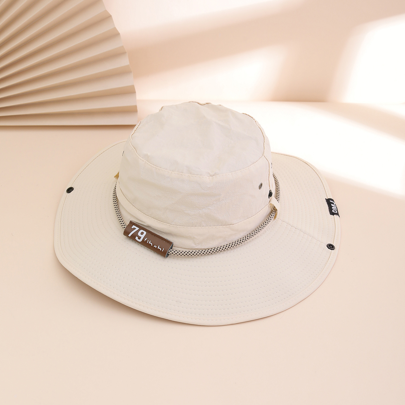 Plain-color Letter-pattern Leather Sun-protective Wide-brimmed Sunshade Outdoor Simple Style Fisherman Hat For Daily Commuting, Fishing, Mountain Climbing 24 7062f982 2534 4d9f a5f7 f15e1e888d11