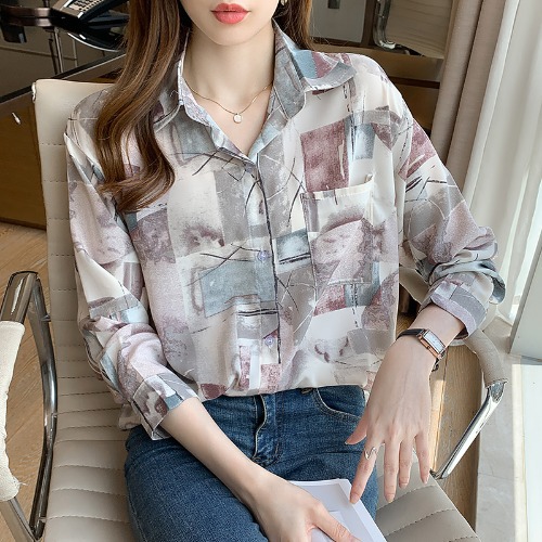 Title 1, Western Style French Tie-dye Shirt Temperament ...