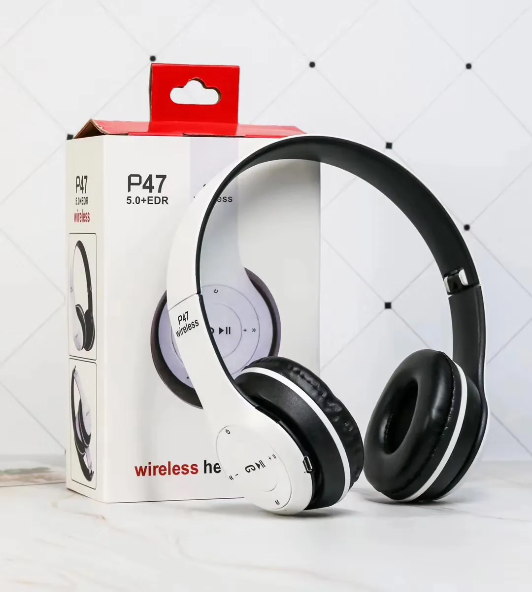 Wireless Headset Foldable Stereo Bass Bluetooth Headphones Kid Girl Helmet Gift,with Mic USB Bluetooth 5.0 Adaptor For TV Gaming – image 2