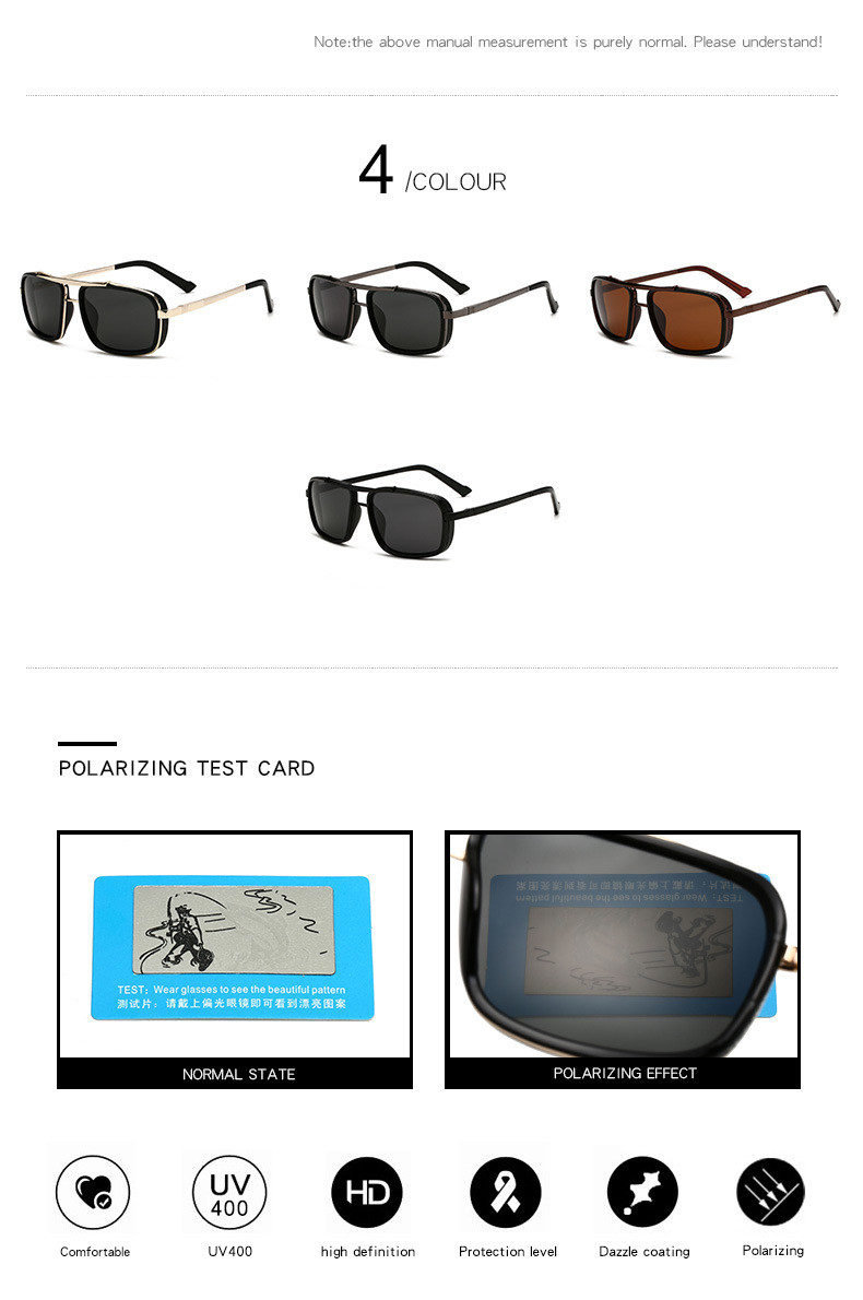 Title 3, Polarized TAC Punk Sunglasses Kagal Oval Frame