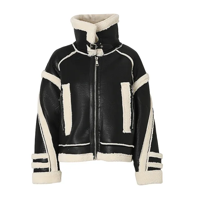 Thick Loose Cotton Coat For Motorcycle Clothes Black - Shop at LoveMi
