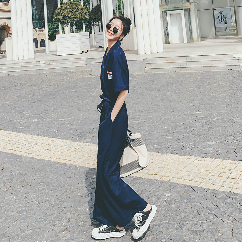 V-Neck Straight-Leg Jumpsuit, picture 5 of 8