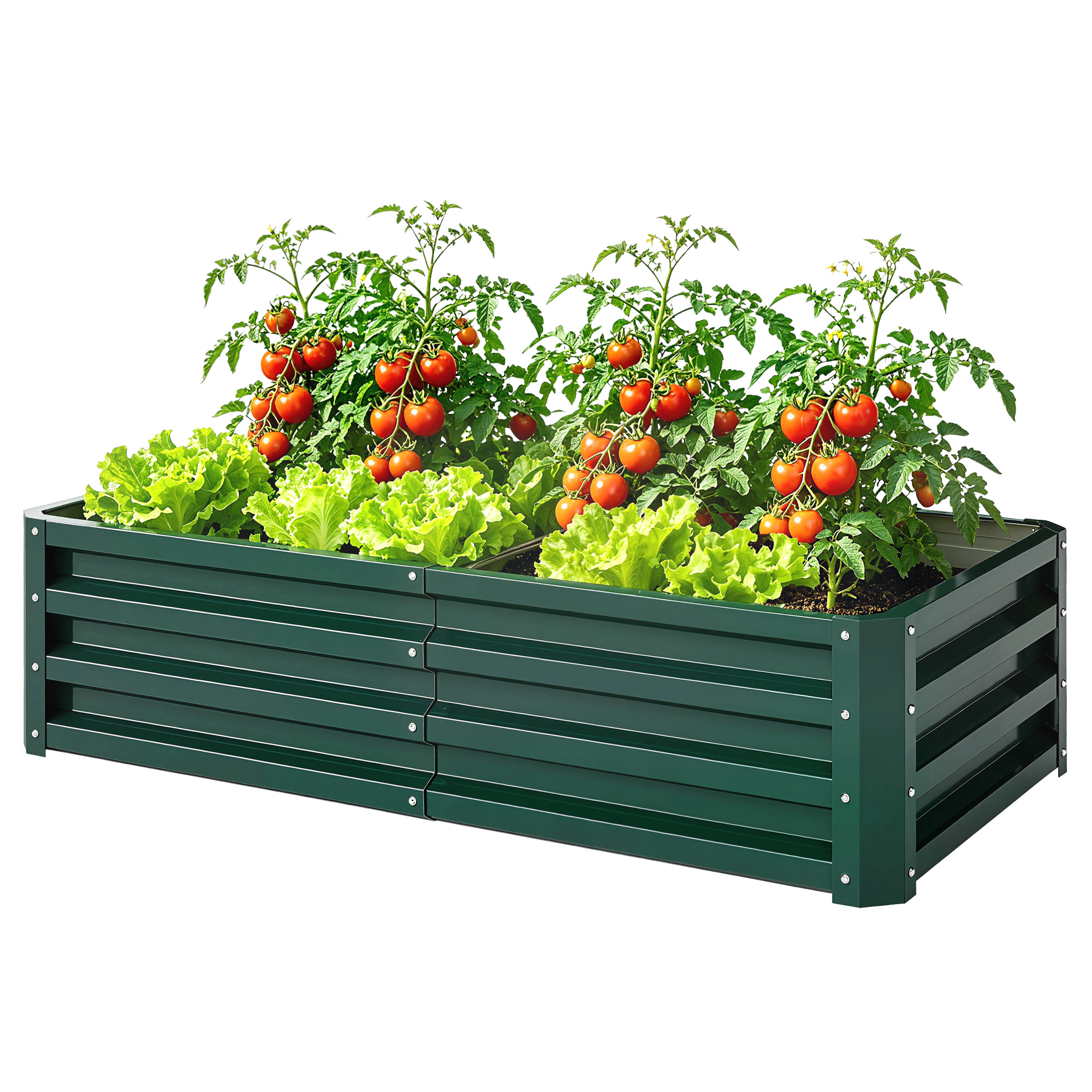 Garden Elevated Flower Beds, Galvanized Outdoor Planting Boxes, Suitable — image 8