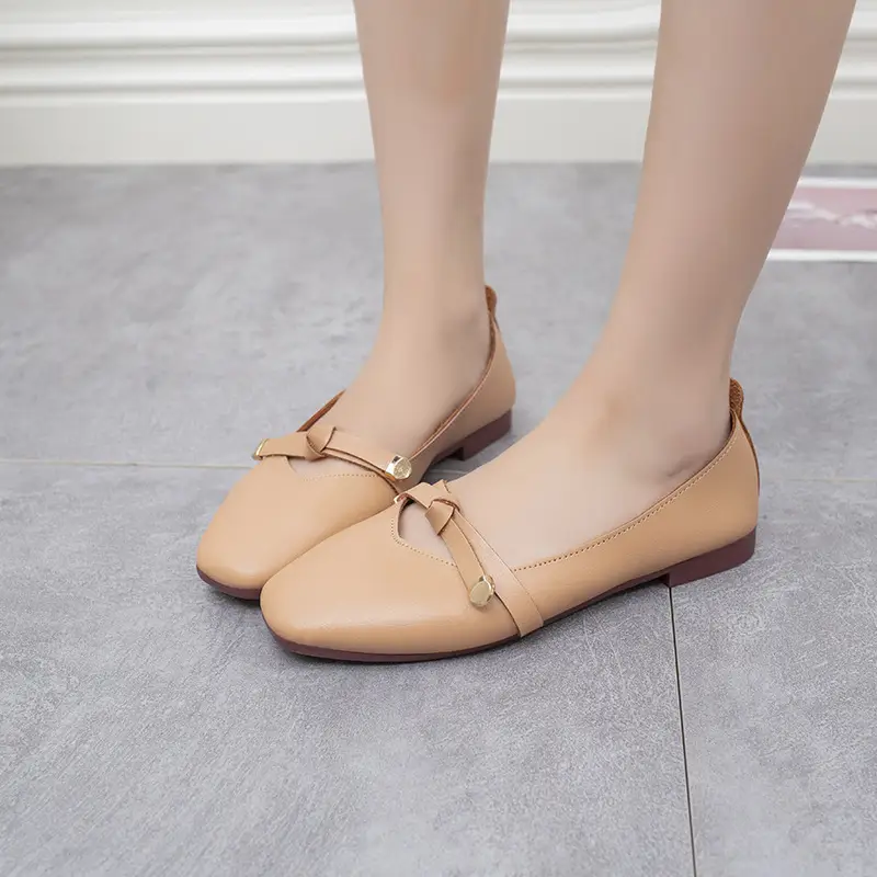 Vintage Grandma Shoes Square Toe Chunky Heel Mary Jane Shoes